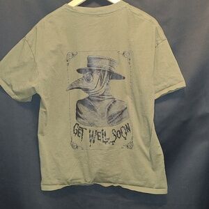 Steampunk Pestilence Occult Goth Gothic Tee PLAGUE DOCTOR "Get Well Soon!"